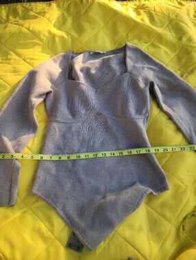 Abercrombie & Fitch Cozy Taupe Knit Bodysuit Sweater